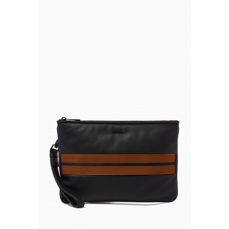 Zegna - Flat Zip Pouch in Leather