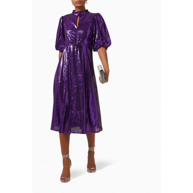 Y.A.S - Yasspin Midi Dress in Metallic-sequins