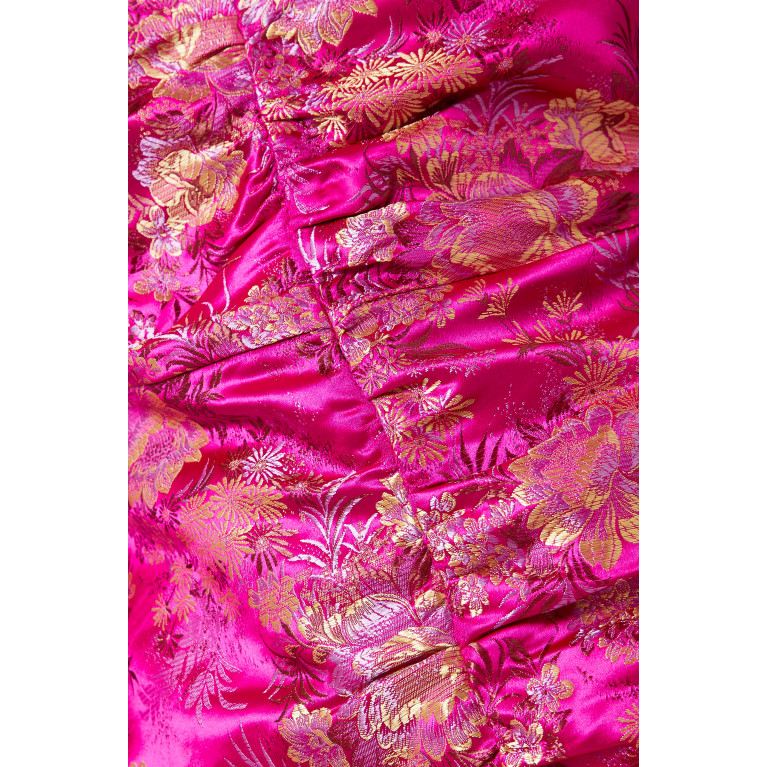 Y.A.S - Yasjapani Mini Dress in Jacquard Pink