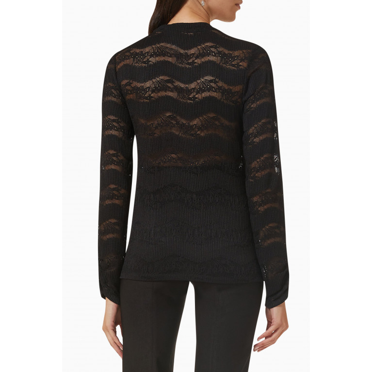 Y.A.S - Yasanila Sheer Top in Lace-knit