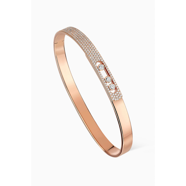 Messika - Move Noa Pavé Diamond Bangle Bracelet in 18kt Rose Gold