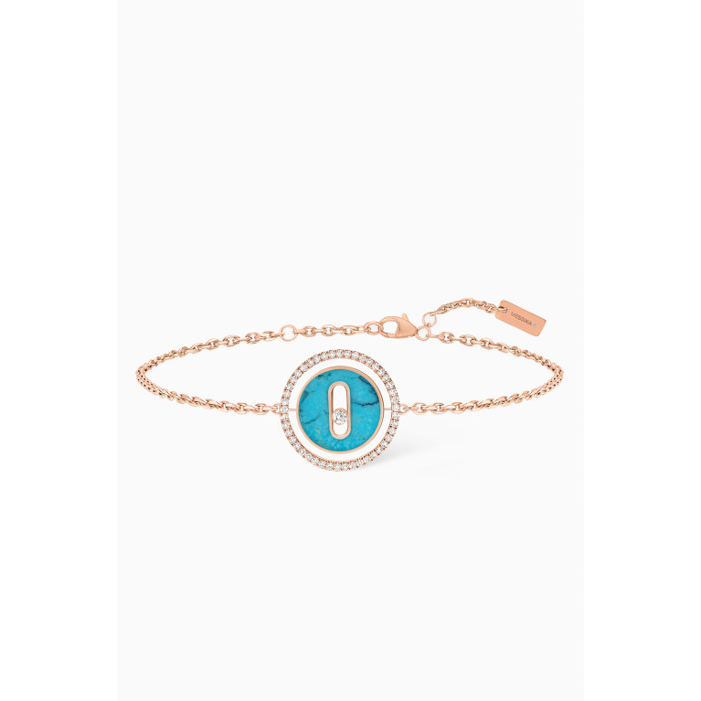 Messika - Lucky Move Diamond & Turquoise Bracelet in 18kt Rose Gold