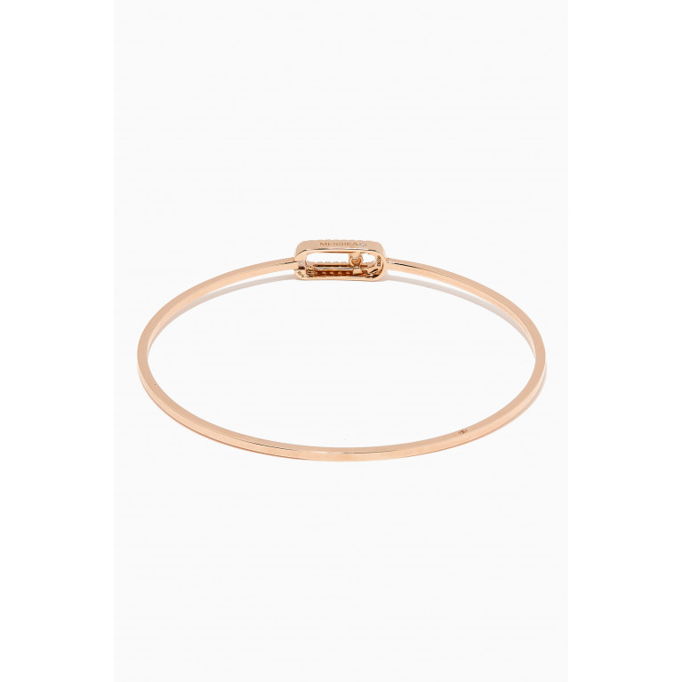 Messika - Move Uno Pavé Diamond Flex Bangle Bracelet in 18kt Rose Gold