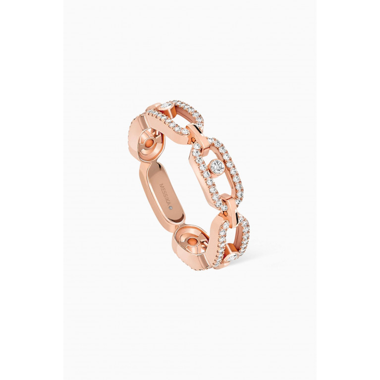 Messika - Move Uno Multi Pavé Diamond Ring in 18kt Rose Gold Rose Gold