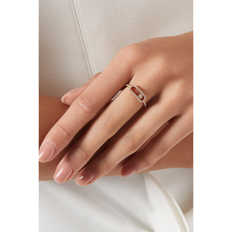 Messika - Move Uno Pavé Diamond Ring in 18kt Rose Gold