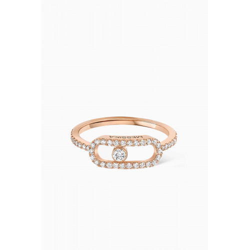 Messika - Move Uno Pavé Diamond Ring in 18kt Rose Gold Rose Gold