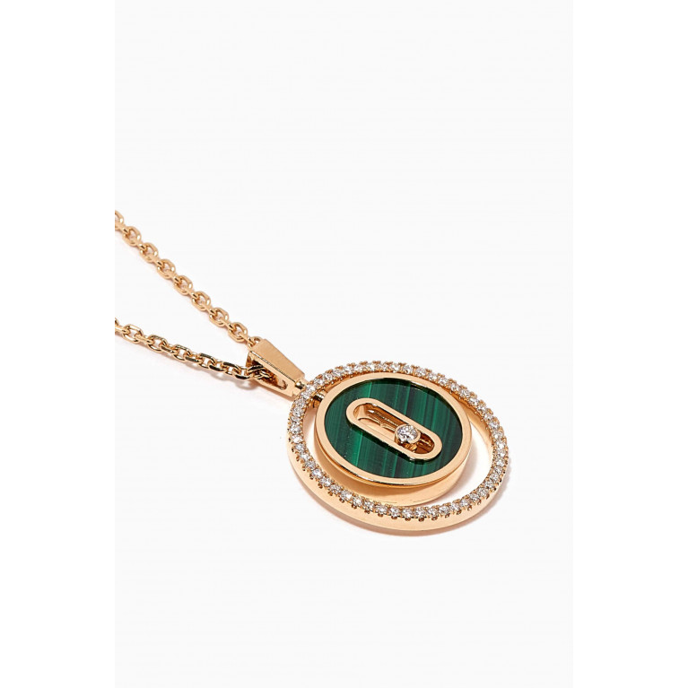 Messika - Lucky Move Diamond & Malachite Necklace in 18kt Gold