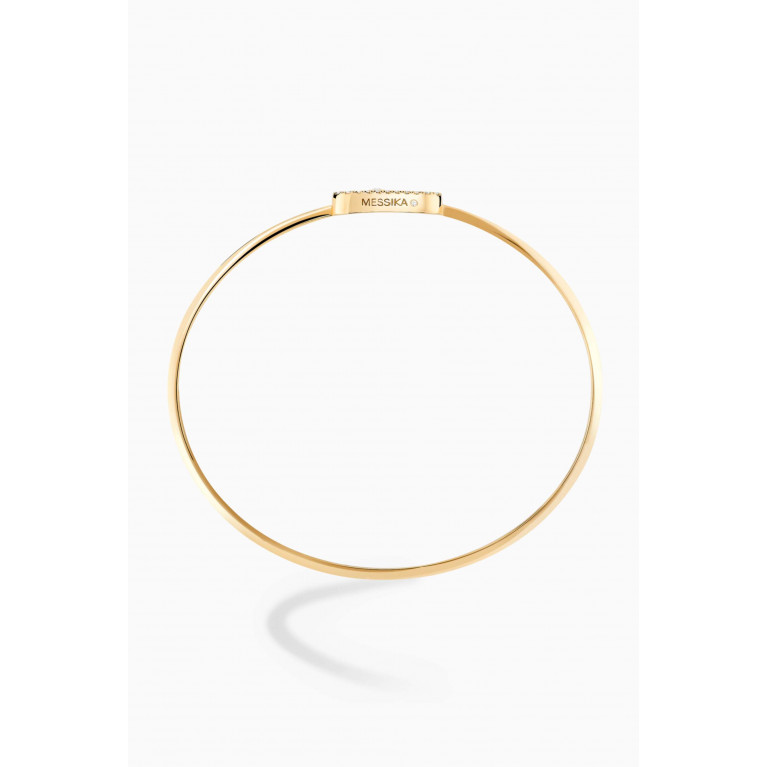 Messika - Move Uno Pavé Diamond Flex Bangle Bracelet in 18kt Gold Yellow