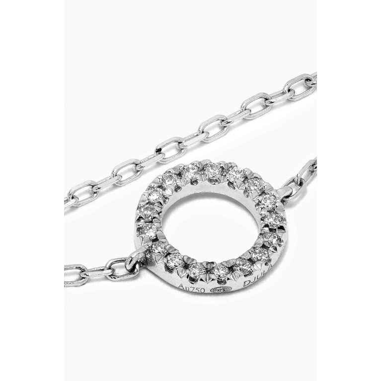 Djula - Circle Chain Ring in in 18kt White Gold