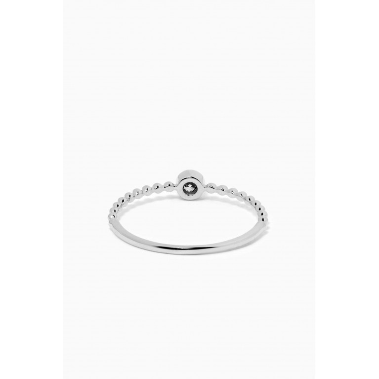 Djula - Small Solitaire Diamond Ring In 18kt White Gold White