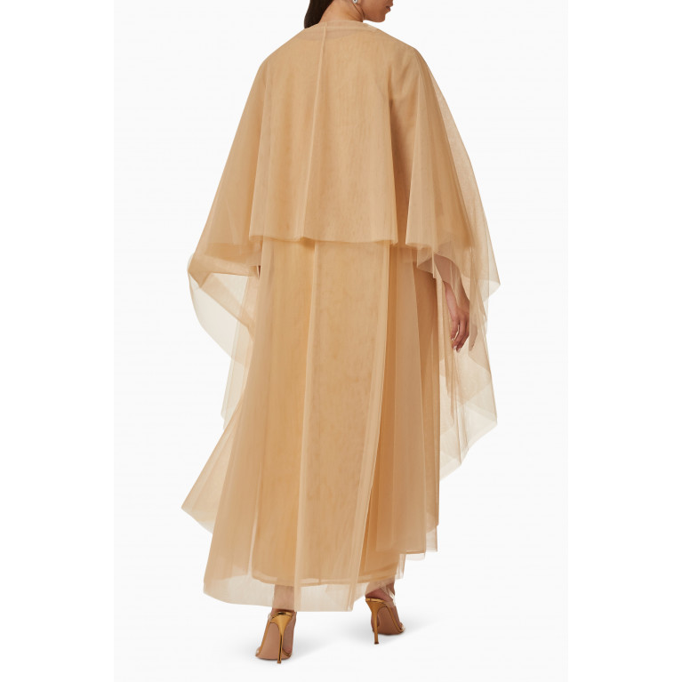 HQ by Homa Q - Three-piece Abaya Set in Tulle