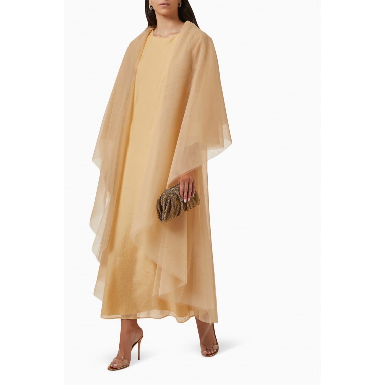 HQ by Homa Q - Three-piece Abaya Set in Tulle