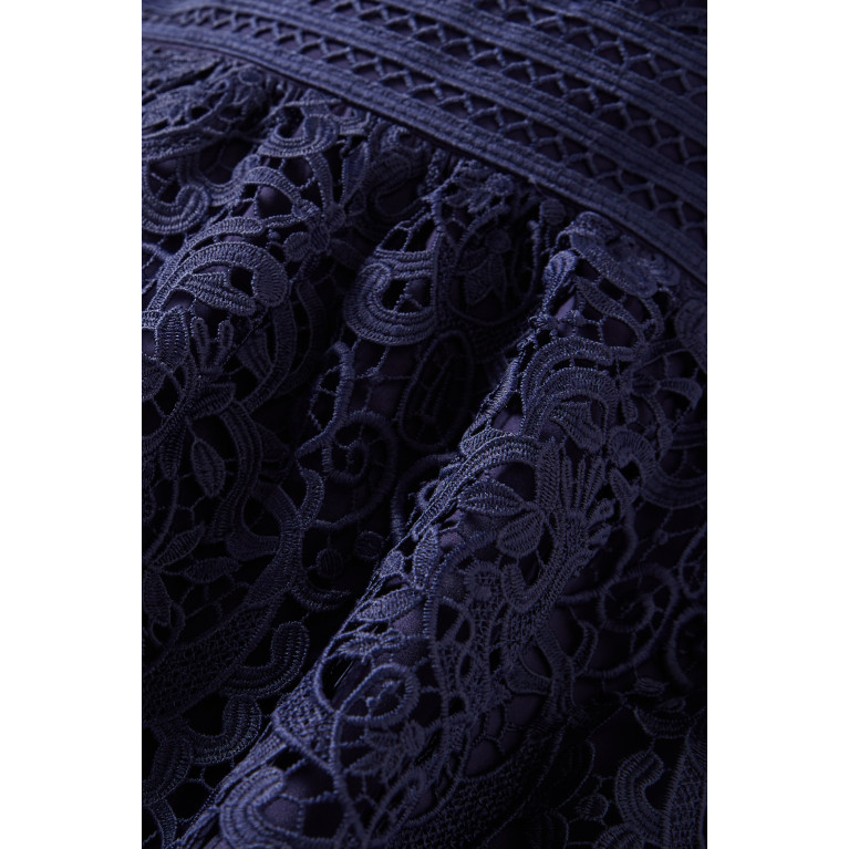 Y.A.S - Yasliv Strap Midi Dress in Lace Blue