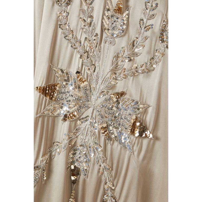 Bthaina - Sequin-embellished Kaftan in Silk