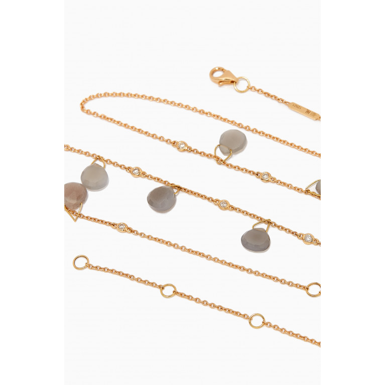Charmaleena - Multi Stones Necklace in 18kt Yellow Gold