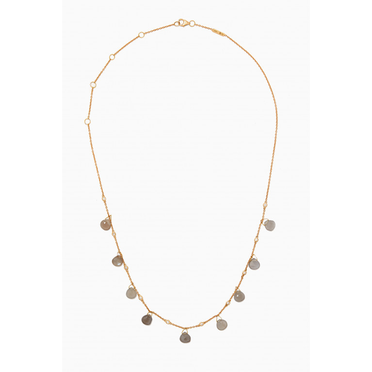 Charmaleena - Multi Stones Necklace in 18kt Yellow Gold