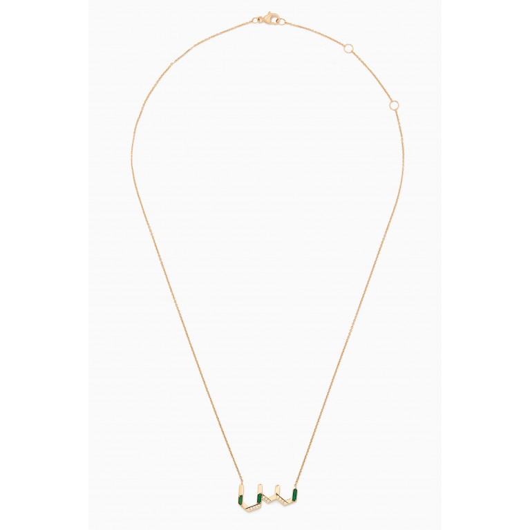 Charmaleena - 28 Initial Diamond Necklace in 18kt Gold