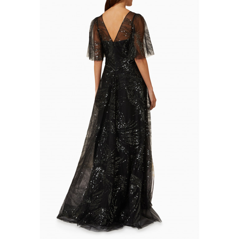 Teri Jon - Embellished Gown in Sequins & Tulle
