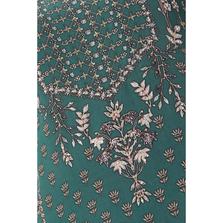 Nirraamyaa - Crystal-embellished Printed Kaftan