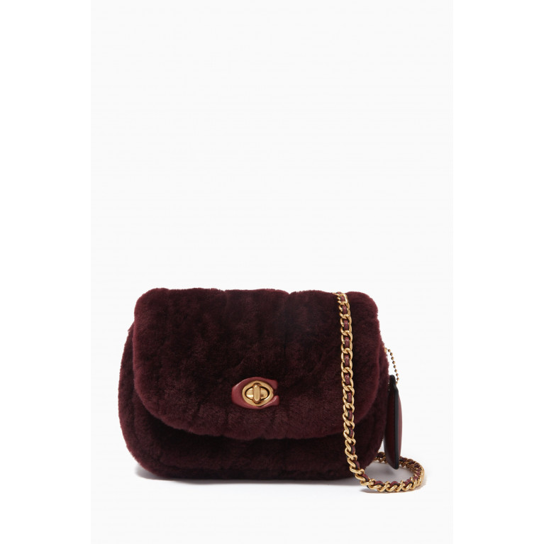 Coach - Pillow Madison 18 Crossbody Bag in Shearling Red