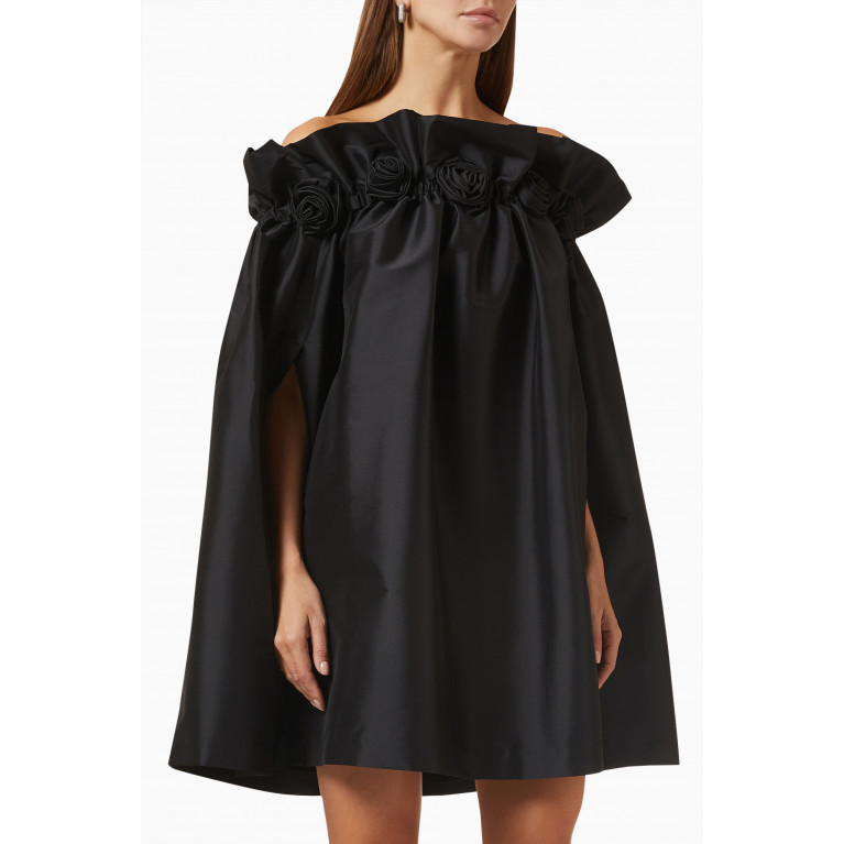 BERNADETTE - Tilly Mini Dress in Taffeta Black