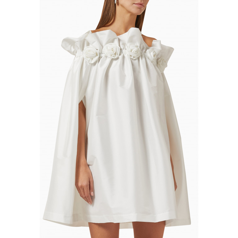 BERNADETTE - Tilly Mini Dress in Taffeta White