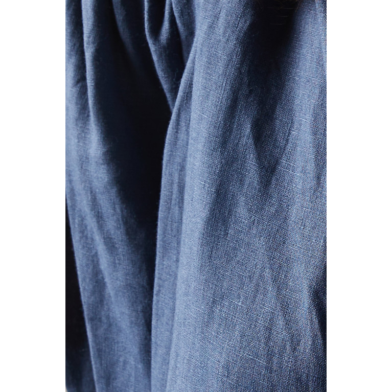 PIECE OF WHITE - Aesop Maxi Dress in Linen Blue