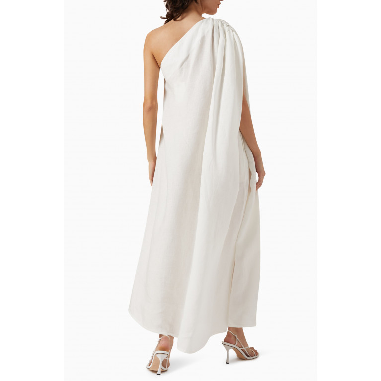 PIECE OF WHITE - Aesop Maxi Dress in Linen White