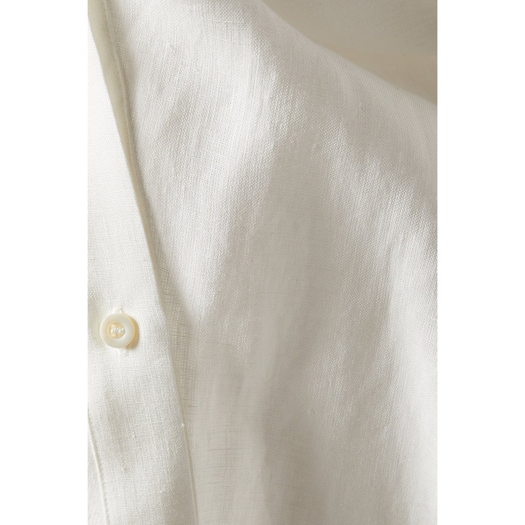 PIECE OF WHITE - Blake Asymmetric Shirt Dress in Linen