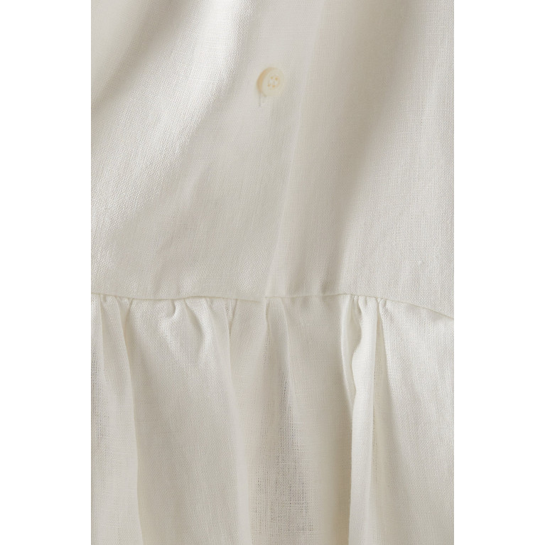 PIECE OF WHITE - Aida Shirt Dress in Linen White