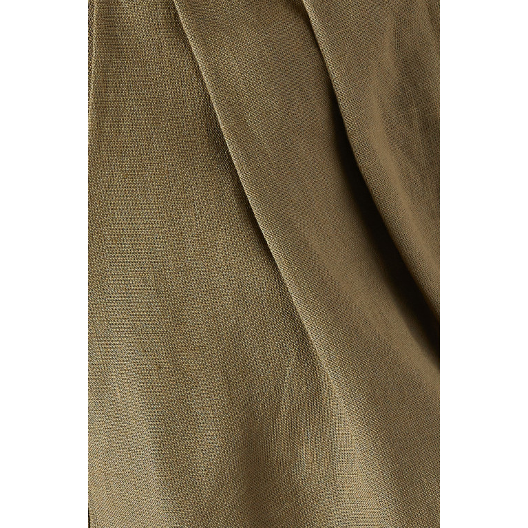 PIECE OF WHITE - Riviera Shorts in Linen Brown