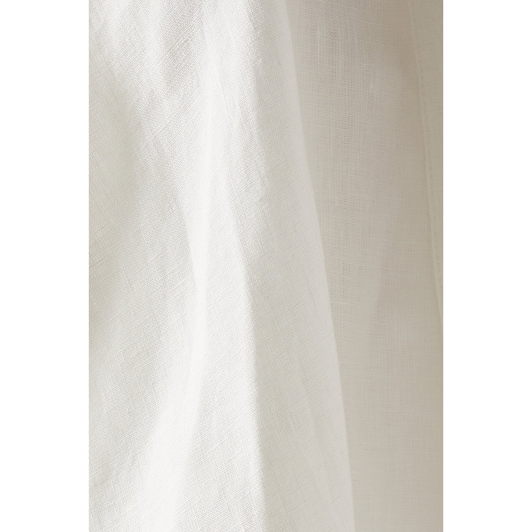 PIECE OF WHITE - Peony Mini Dress in Linen White