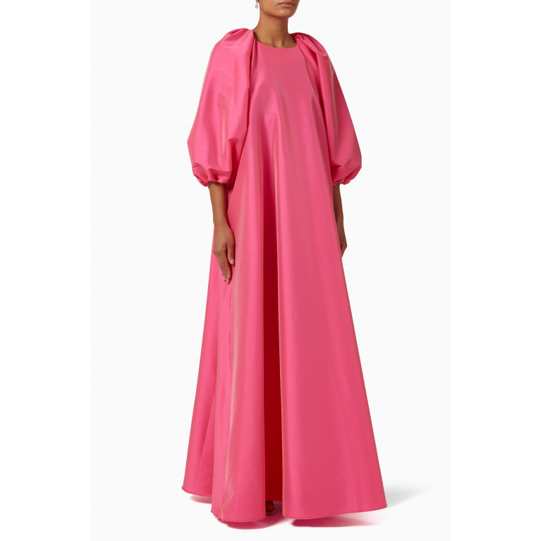 BERNADETTE - Lynn Gown Dress in Fabric Pink