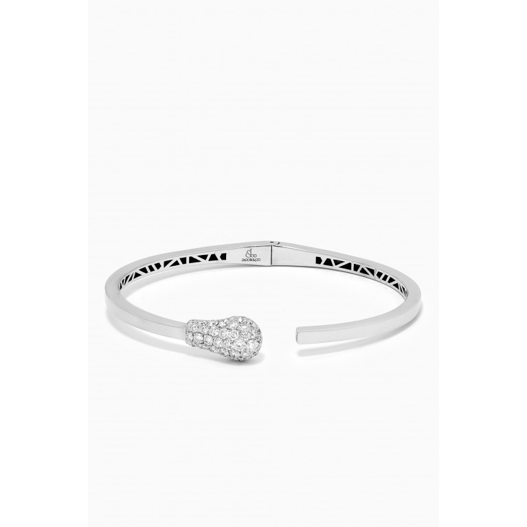 Jacob & Co. - Match Cuff Bangle in 18kt White Gold