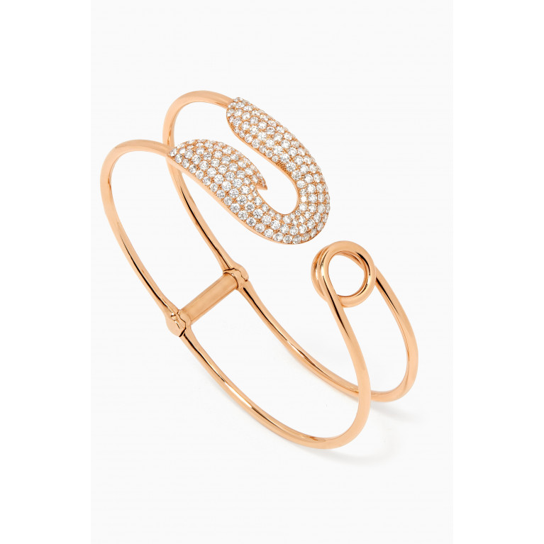 Jacob & Co. - Safety Pin Bangle in 18kt Yellow Gold