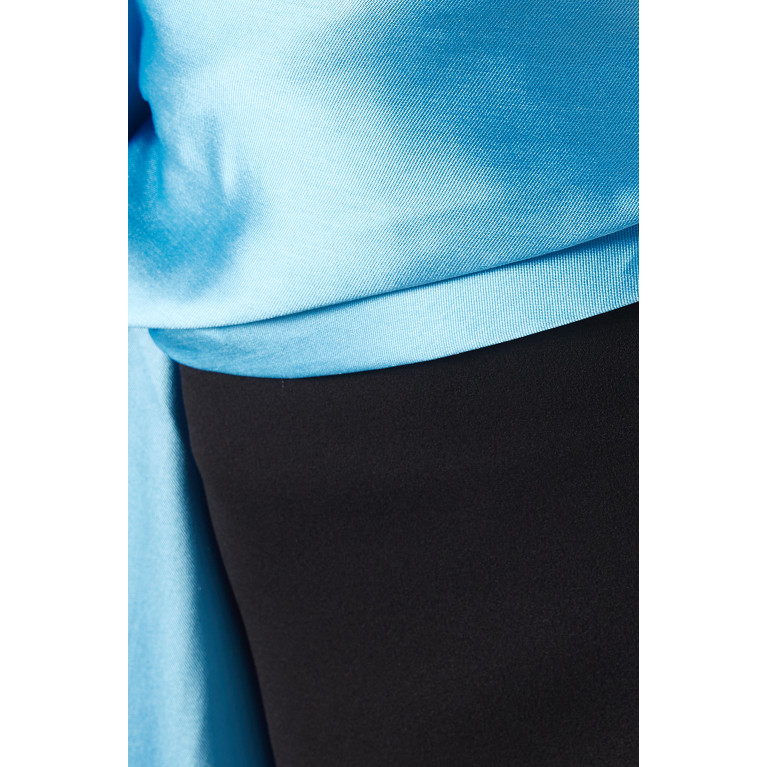 Solace London - Darra Maxi Dress in Satin Blue