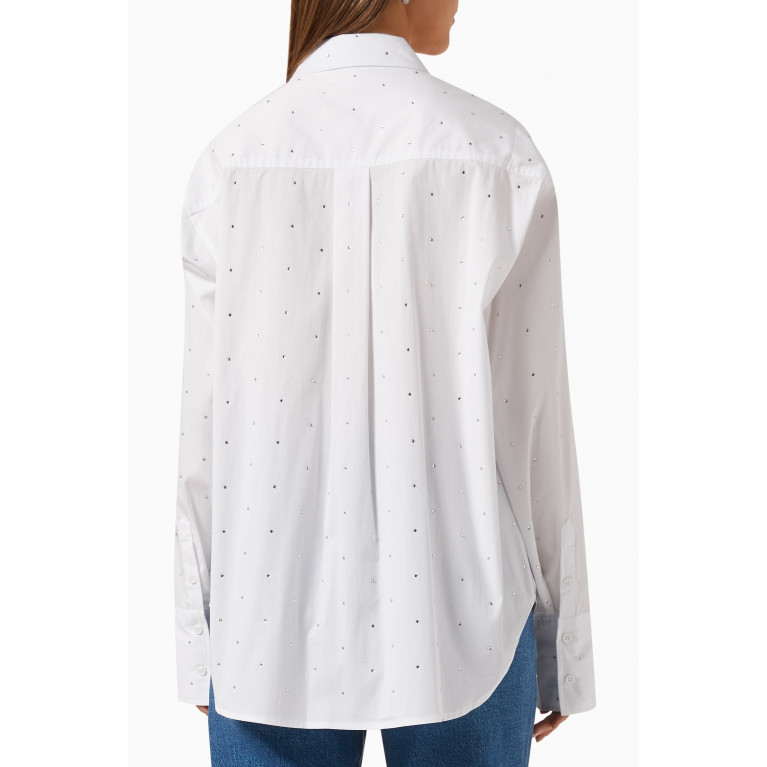 Good American - Crystal Shirt in Poplin White