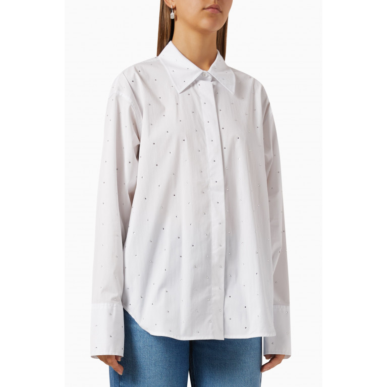 Good American - Crystal Shirt in Poplin White