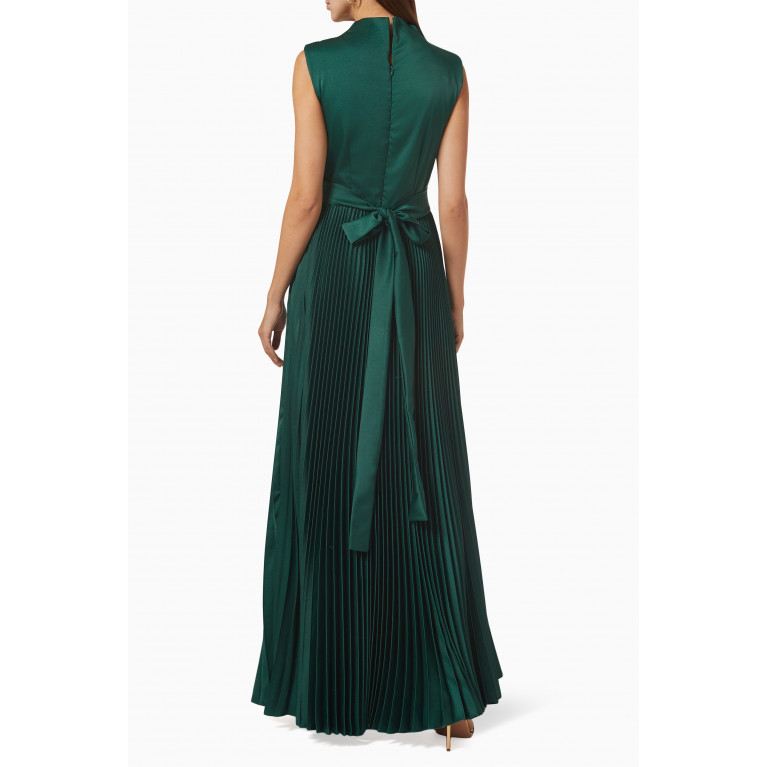 NASS - Pleated Maxi Dress Green