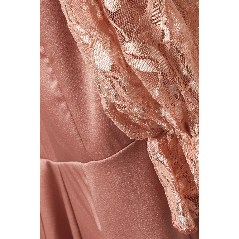 NASS - Puff Sleeve Maxi Dress Pink