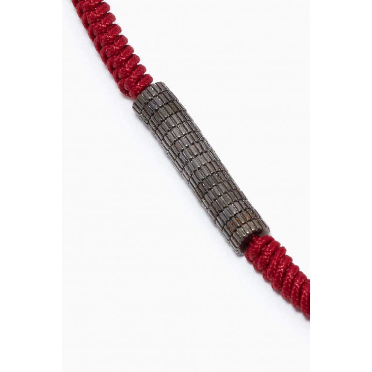 Tateossian - Serpente Gear Macrame Bracelet in Sterling Silver