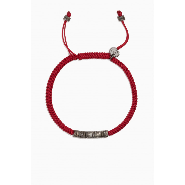 Tateossian - Serpente Gear Macrame Bracelet in Sterling Silver