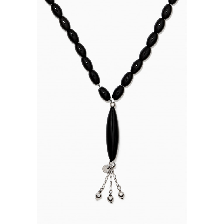 Tateossian - Black Onyx Worry Bead in Sterling Silver