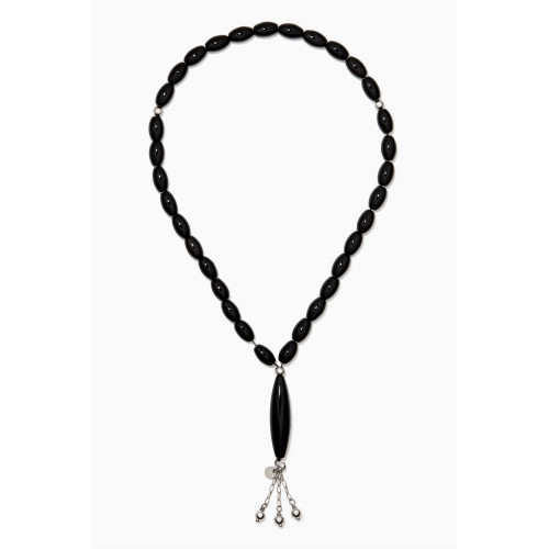 Tateossian - Black Onyx Worry Bead in Sterling Silver