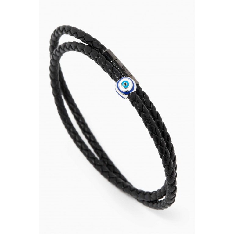 Tateossian - Evil Eye Bracelet in Recycled Corn Cable