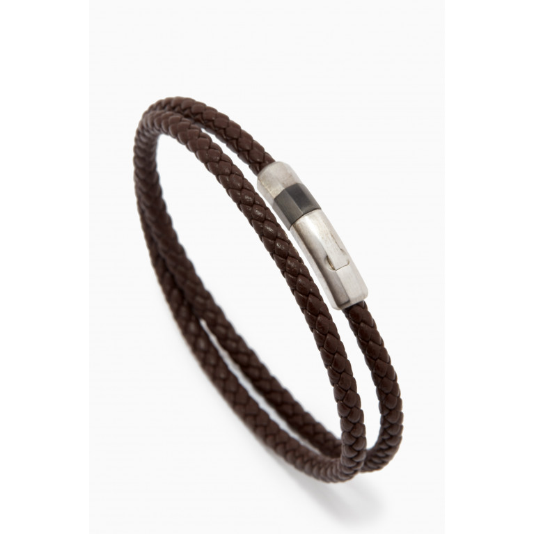 Tateossian - Octogon Click Bracelet in Leather