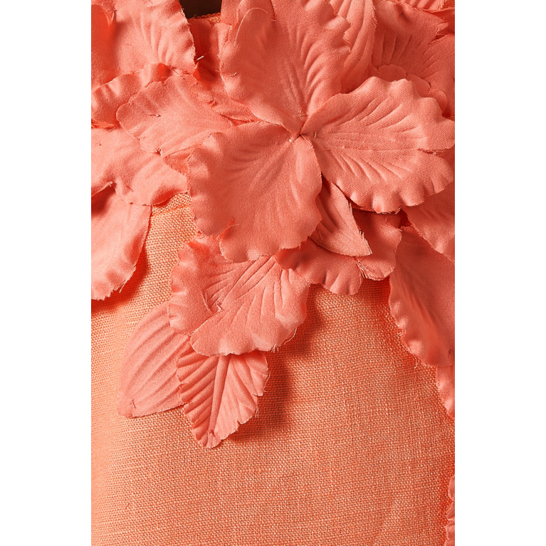 Zimmermann - High Tide Lift Off Flower Midi Dress in Linen