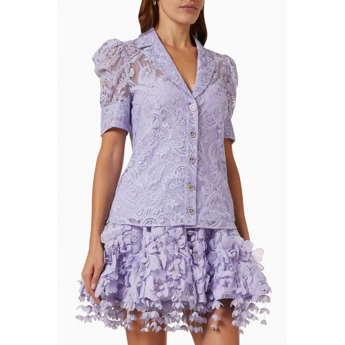 Zimmermann - High Tide Lace Shirt in Paisley Lace