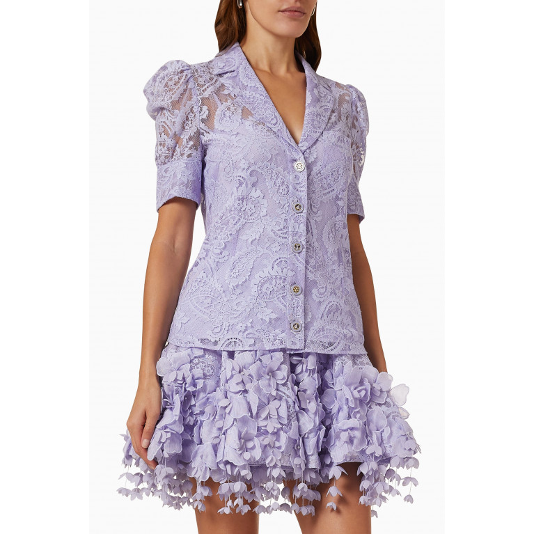 Zimmermann - High Tide Lace Shirt in Paisley Lace