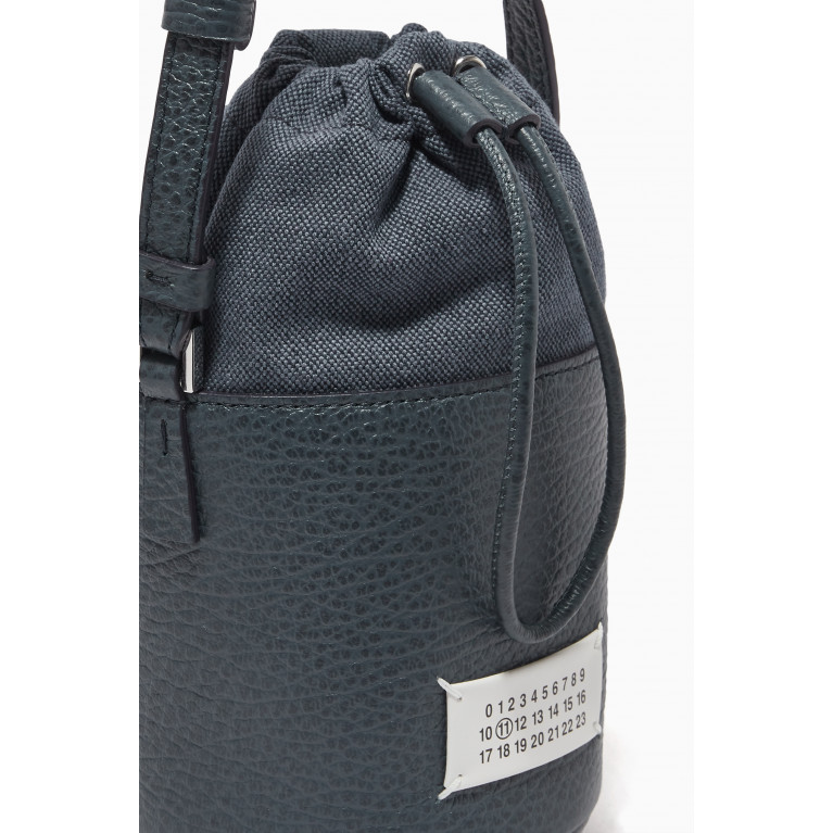 Maison Margiela - Mini 5AC Bucket Bag in Leather & Canvas